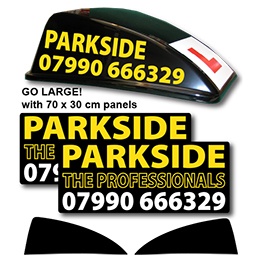 Black Aero Roof Sign - Custom Design Tri-Pak XTRA